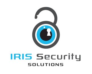 Iris Security Solutions eye inspired logo design