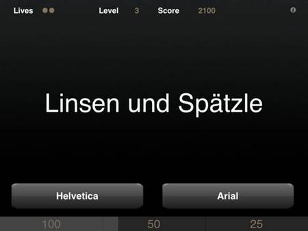 Helvetica vs Arial fonts iphone apps