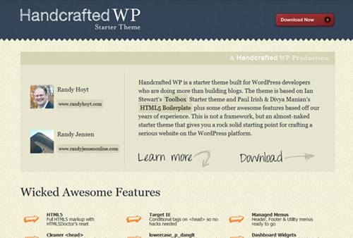Handcrafted WP HTML5 Theme Handcrafted WP HTML5 Theme
