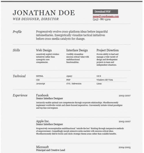 Free Resume Template
