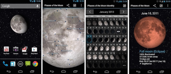 Phases of the Moon - best android weather widgets