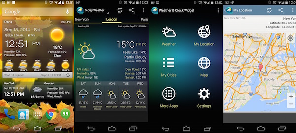 Weather & Clock Widget Android - best android weather widgets