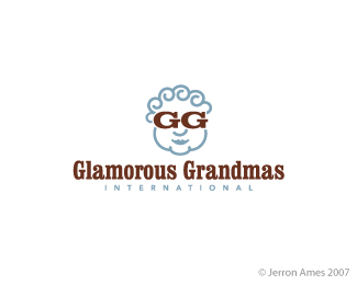 glamorous grandmas - old lady inspired logo design