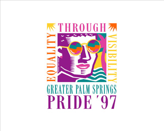 greater palm springs pride - goggles on face logo 