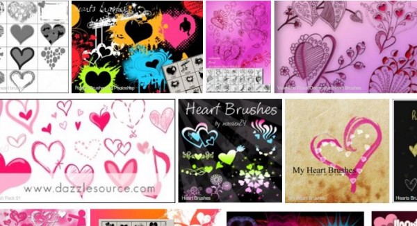 List of Brushes List of Brushes - heart brushes collection