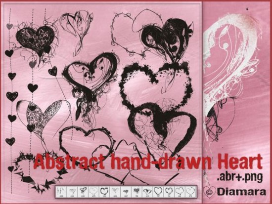 Abstract heart Abstract heart - hearts photoshop brushes set