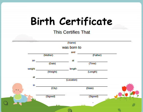 Birth Certificate Templates