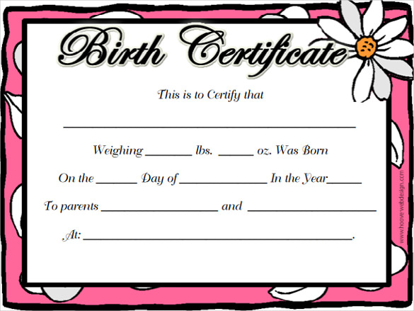 Birth Certificate Templates